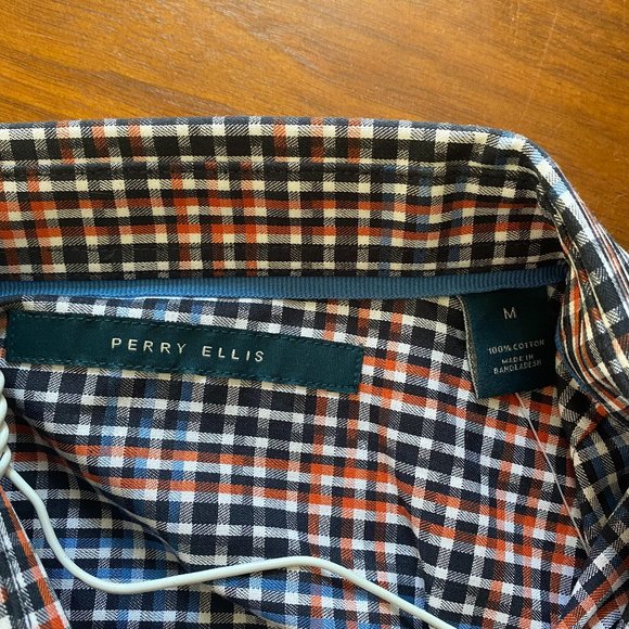 NEW Men's Perry Ellis patterned l/s button down shirt - Picture 3 of 3